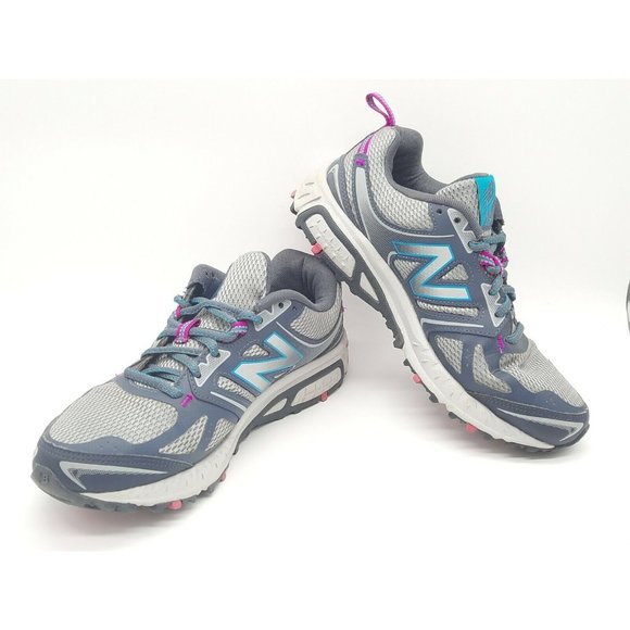 Women's Size 7.5 New Balance 412 V3  Trail Running Shoes. Blue Pink Gray - Picture 6 of 9